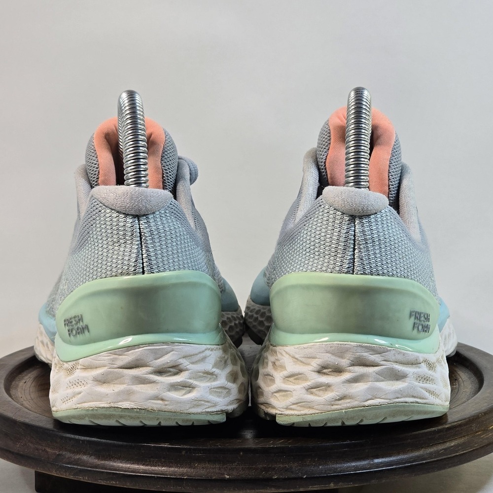 New Balance Women's Light Blue and Mint Athletic Running Shoes with Coral Tongue - Picture 6 of 11